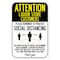 Signmission Public Safety Sign-Liquor Store Customers Practice Social Distancing, 12" H, A-1218-25361 A-1218-25361 - alternate 1